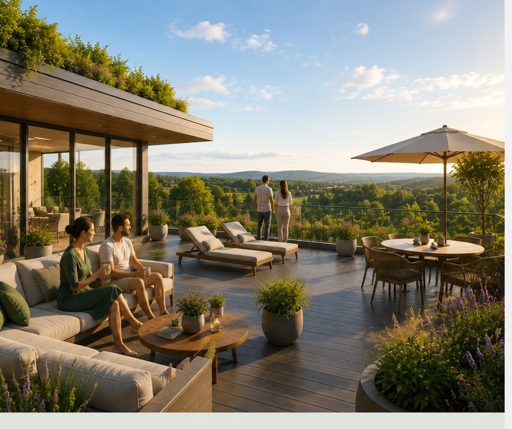 Dachterrasse im Grünen